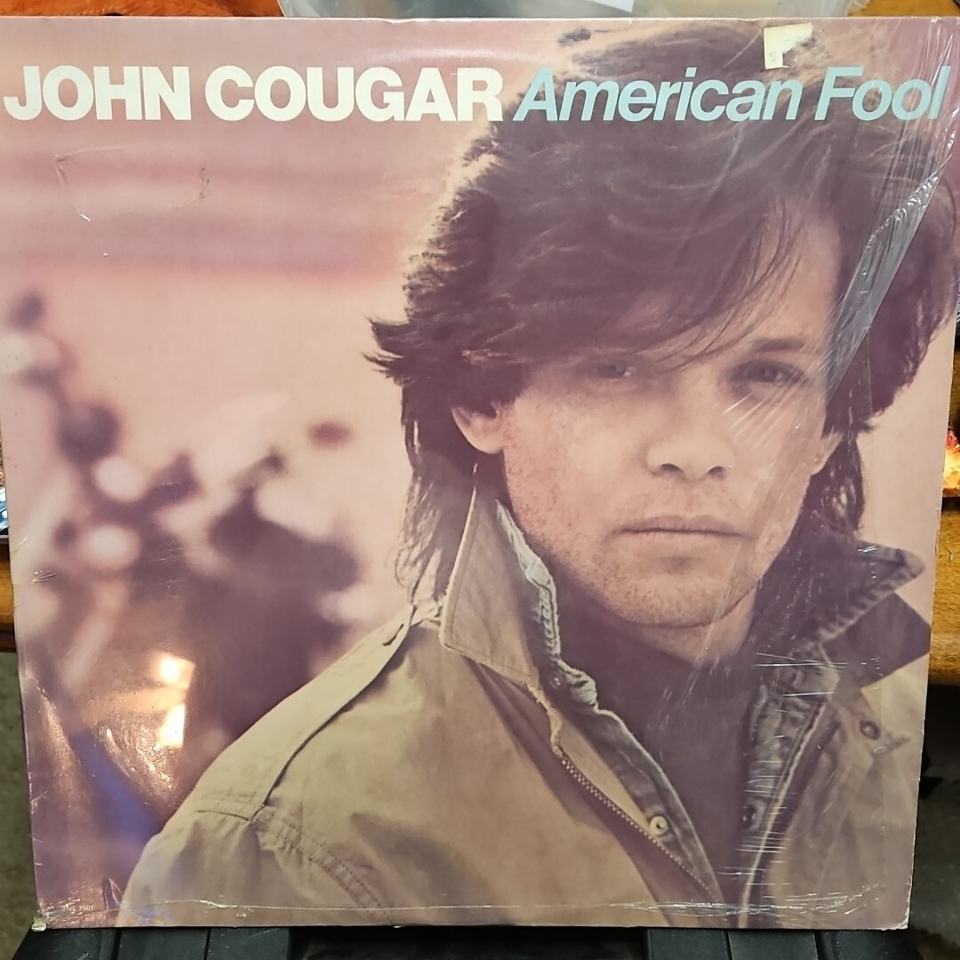 JOHN COUGAR American Fool LP Vinyl Record in Shrink 1982 VG+