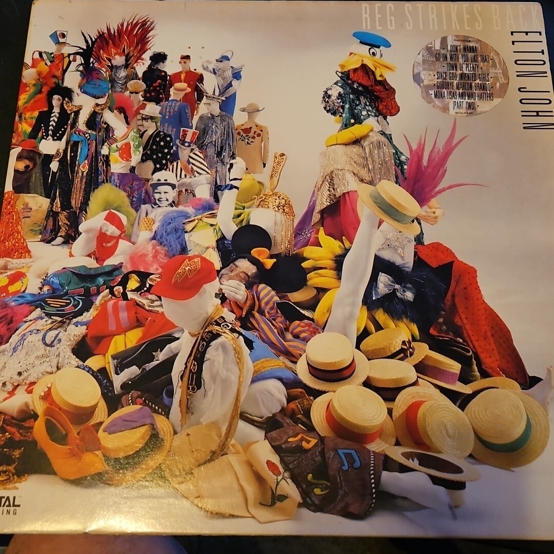Reg Strikes Back by Elton John (Vinyl, 1988, Promo Copy w/Hype Sticker VG+/VG+
