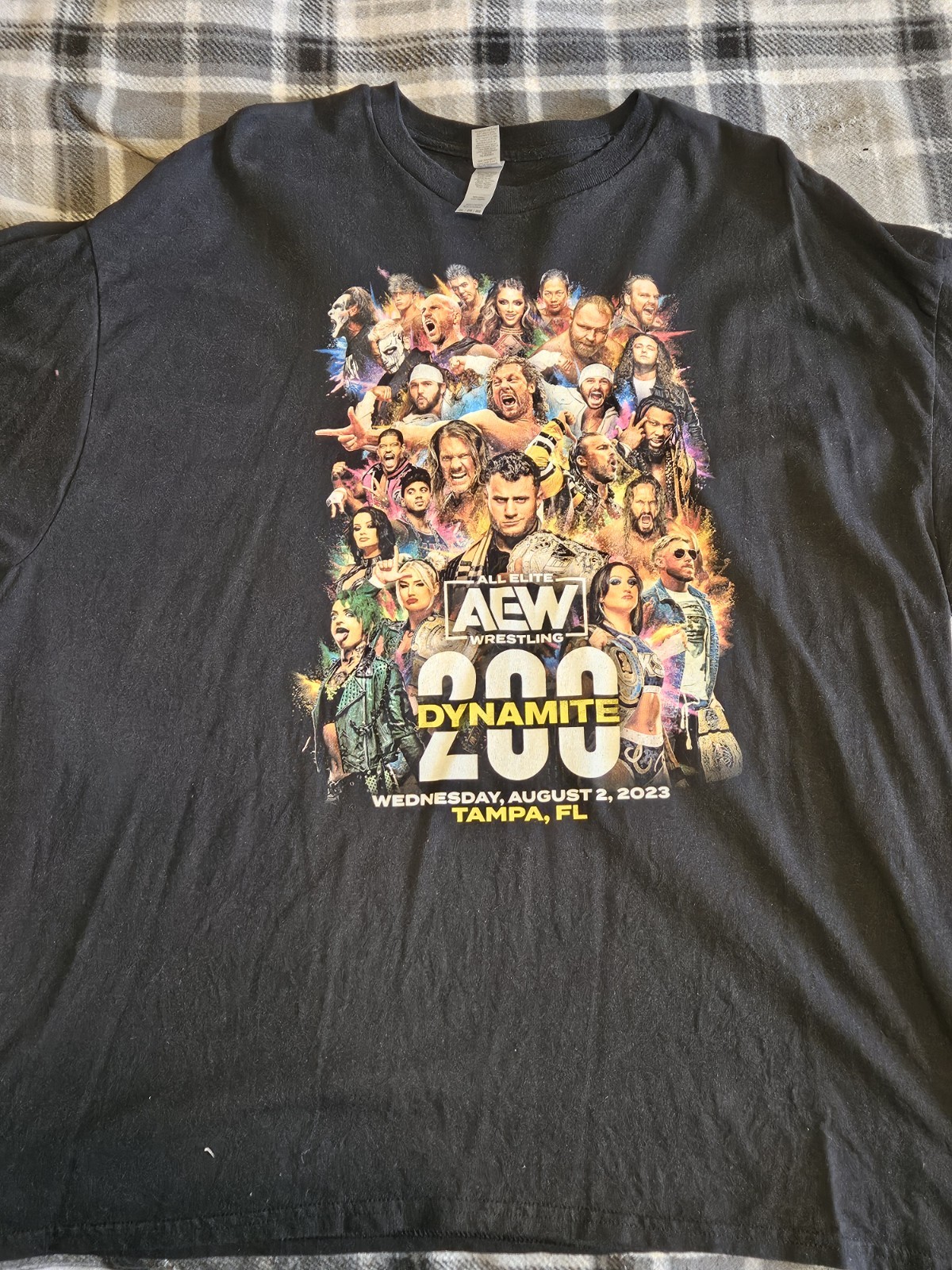 AEW 200th DYNAMITE EPISODE 2XL T SHIRT TAMPA AUGUST 2 2023 RARE! ALL ELITE