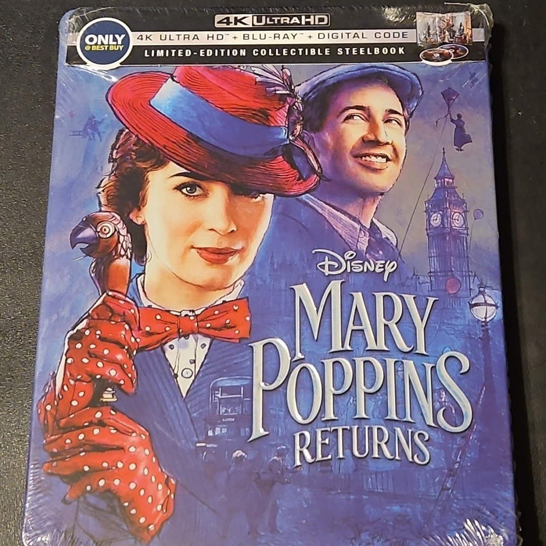 Mary Poppins Returns 4K Ultra HD Blu-ray Digital Exclusive, Best Buy STEELBOOK!