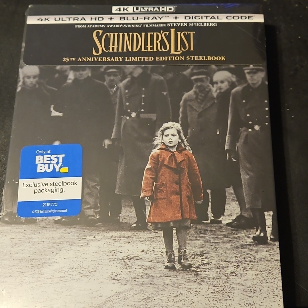 Schindler's List 4K UHD Blu-ray 25th Anniversary Best Buy Steelbook NEW Sealed!