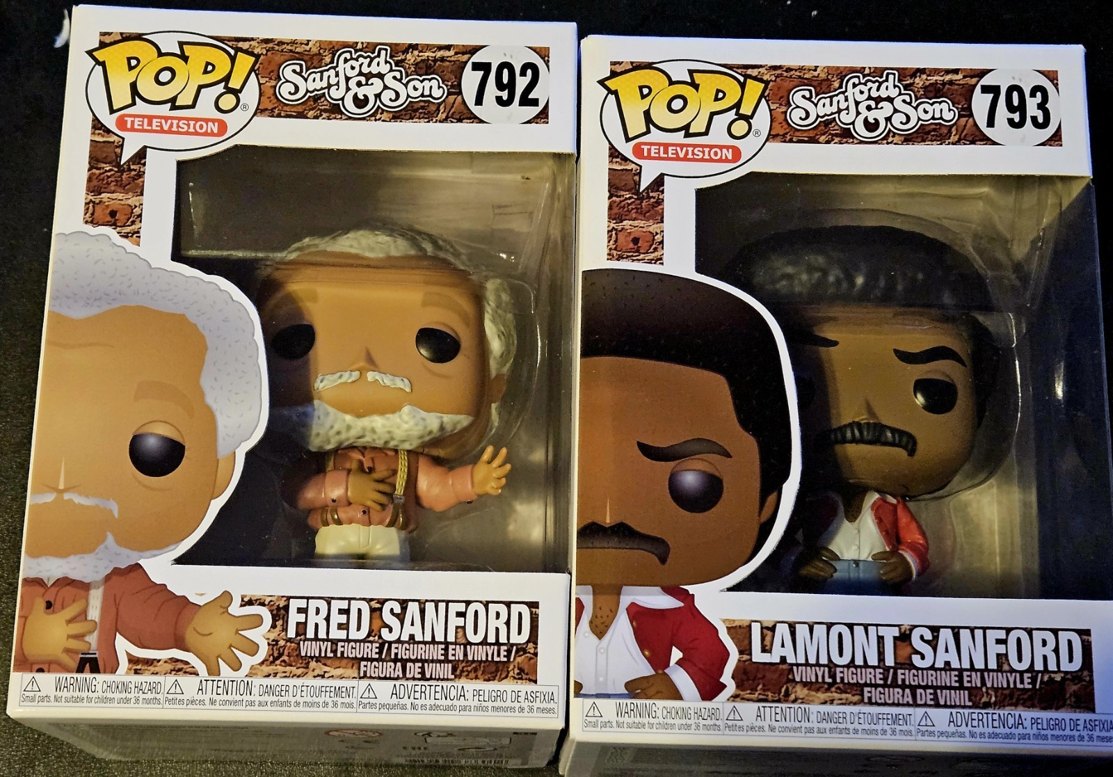 Funko Pop Sanford & Son Vaulted Collectible Fred & Lamont Set 2019 #792 #793 New
