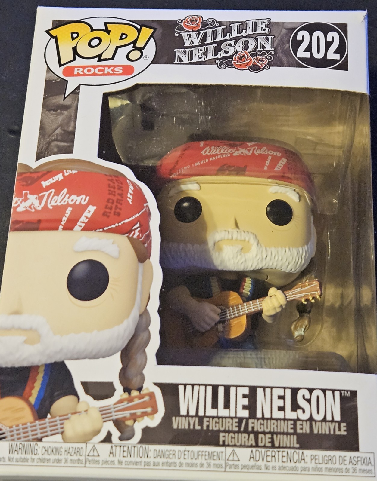 Funko Pop Willie Nelson #202 Vaulted 2020 RARE OOP! W/Protector