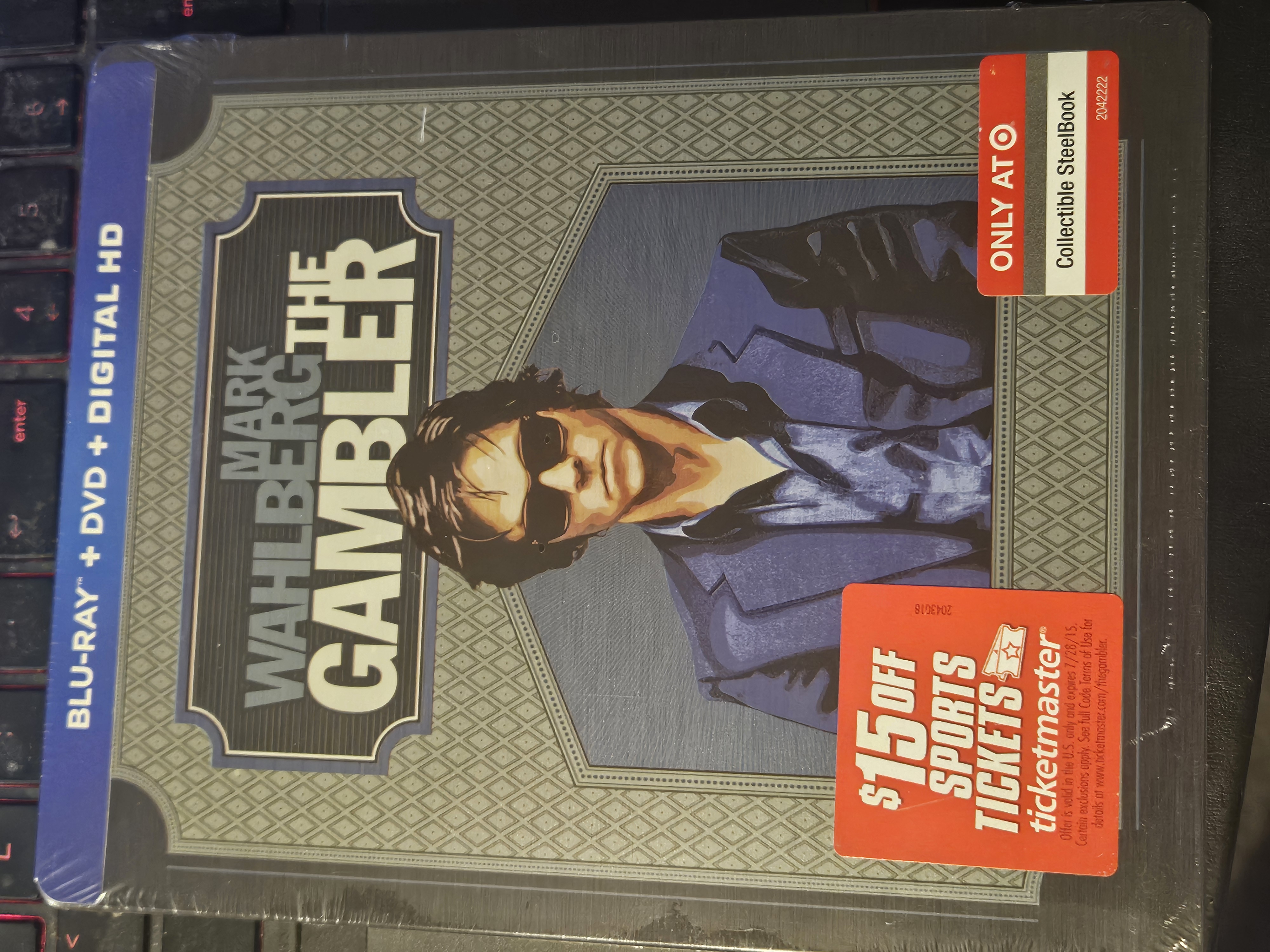 MARK WAHLBERG - THE GAMBLER TARGET EXCLUSIVE BLU RAY STEELBOOK!