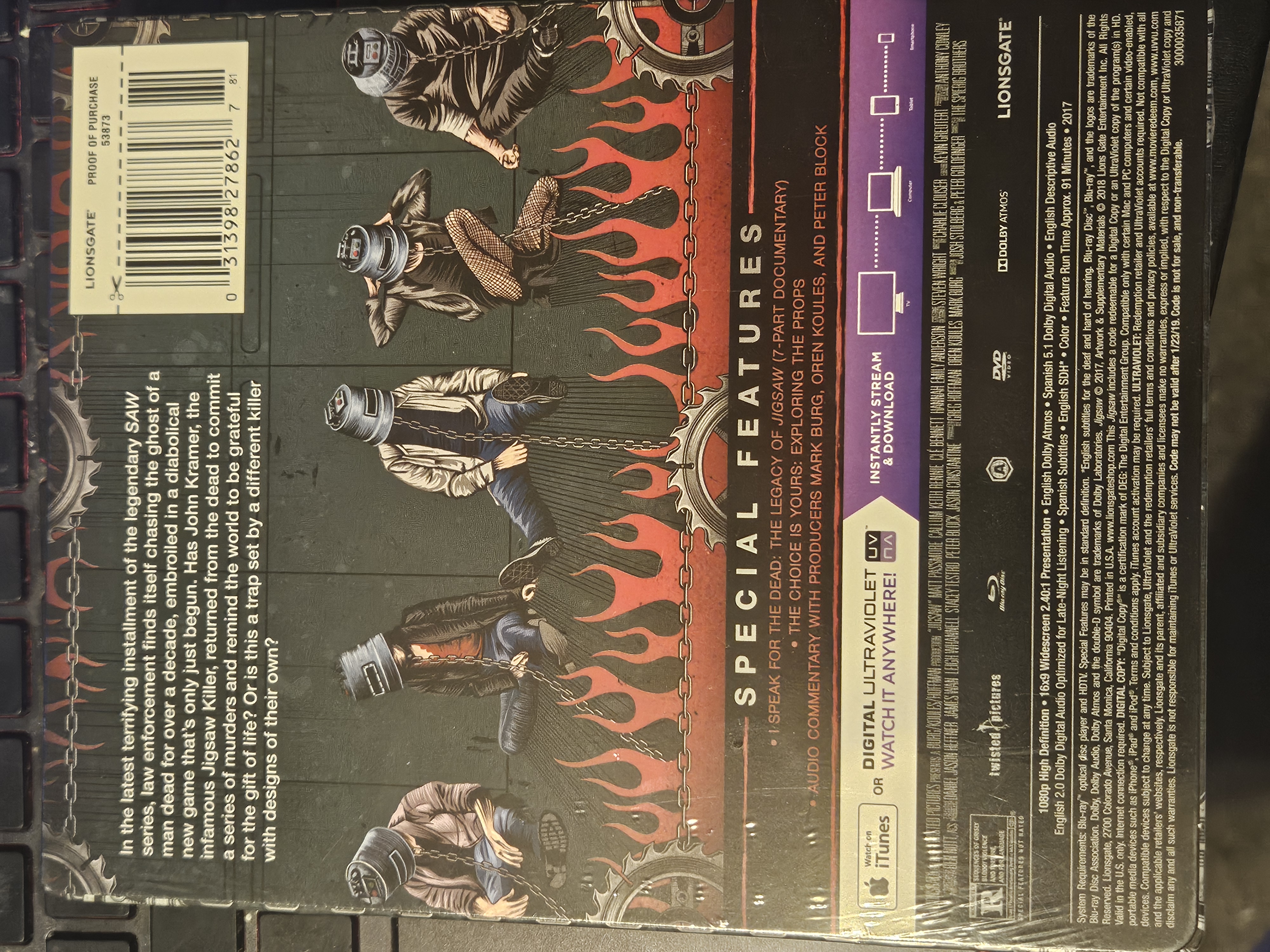 JIGSAW LIMITED EDITION BLU RAY STEELBOOK! NEW! SEALED! photo 2