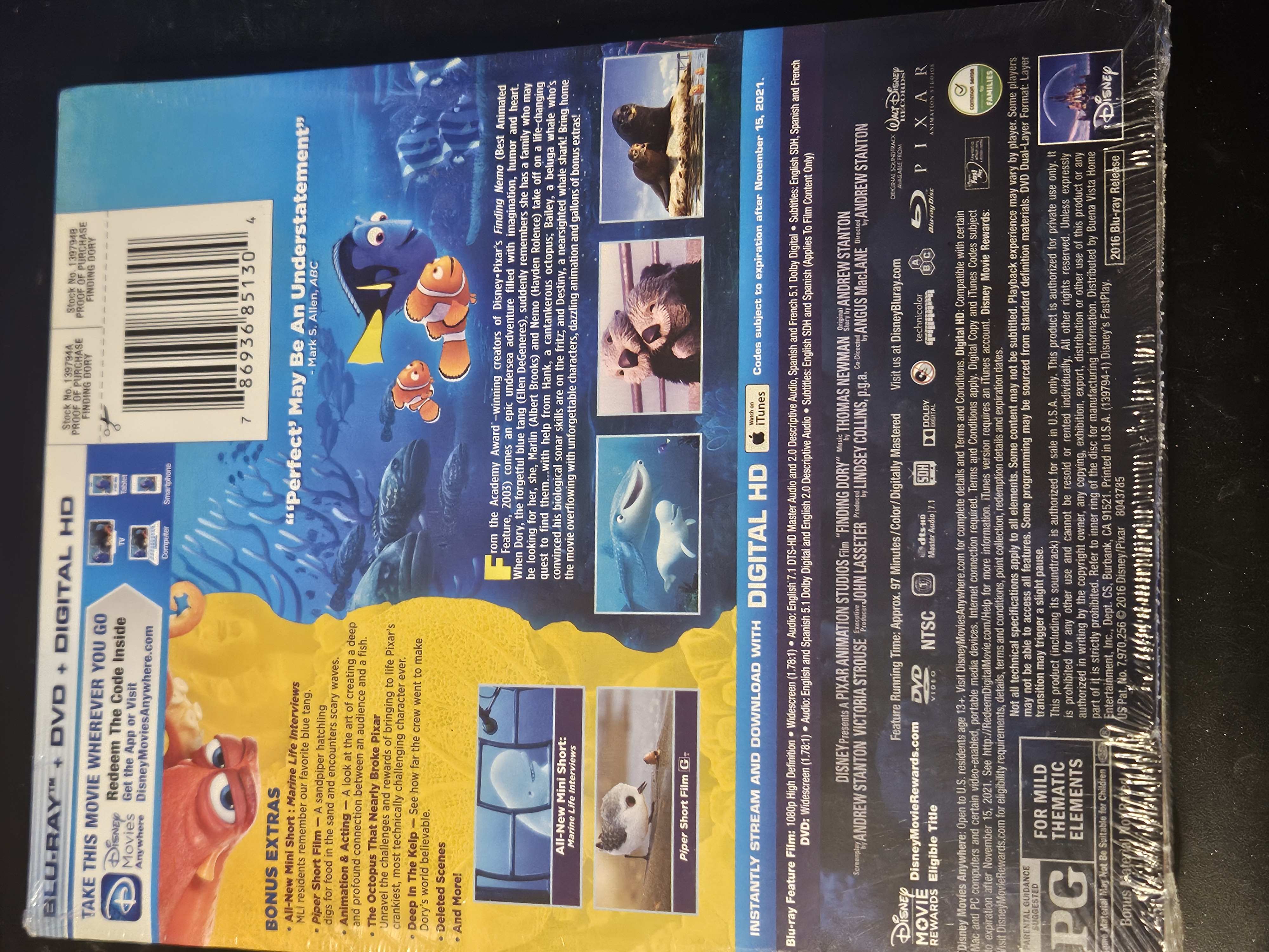 FINDING DORY TARGET EXCLUSIVE BLU RAY STEELBOOK!! photo 2