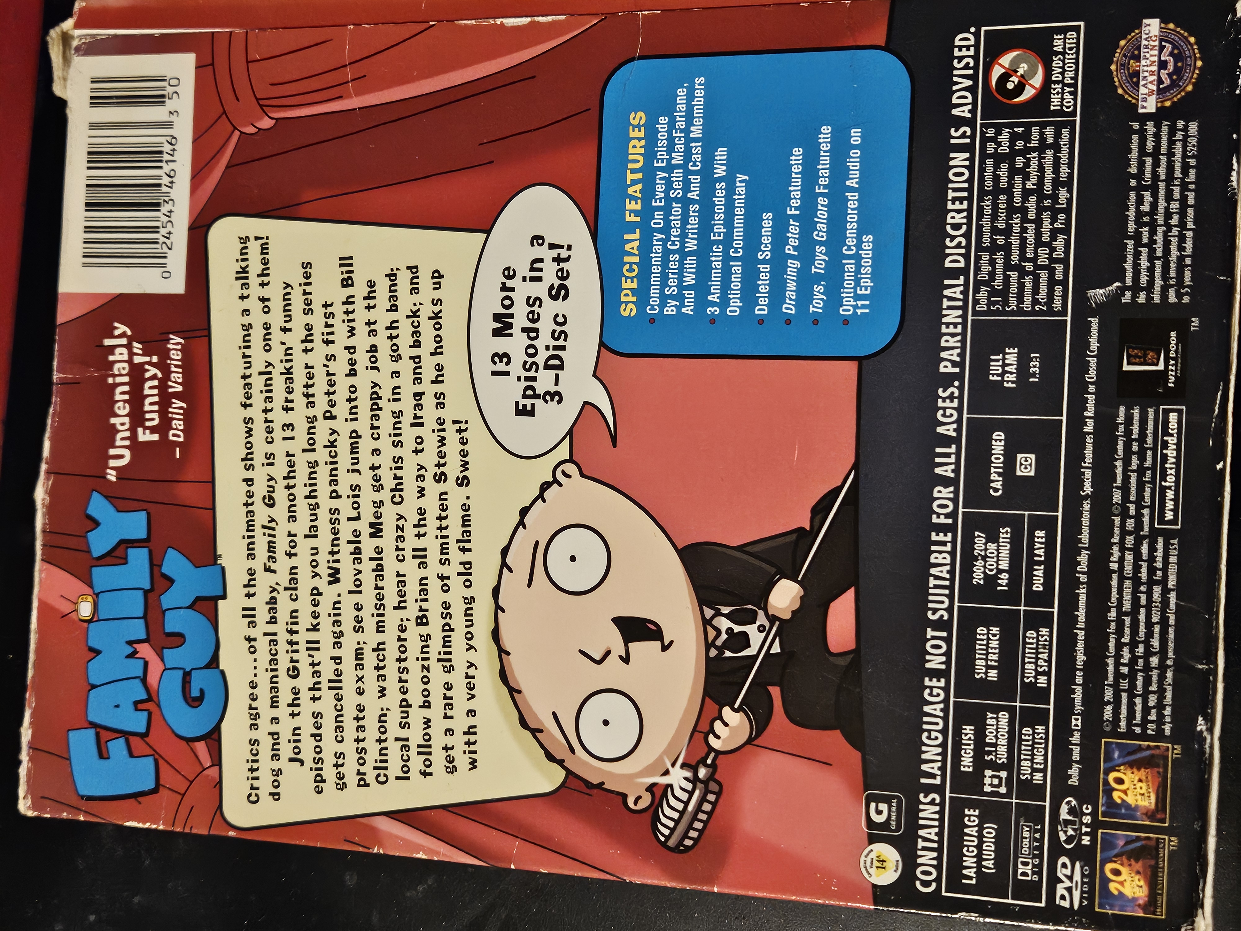 FAMILY GUY VOLUME FIVE 3 DISC DVD SET photo 3