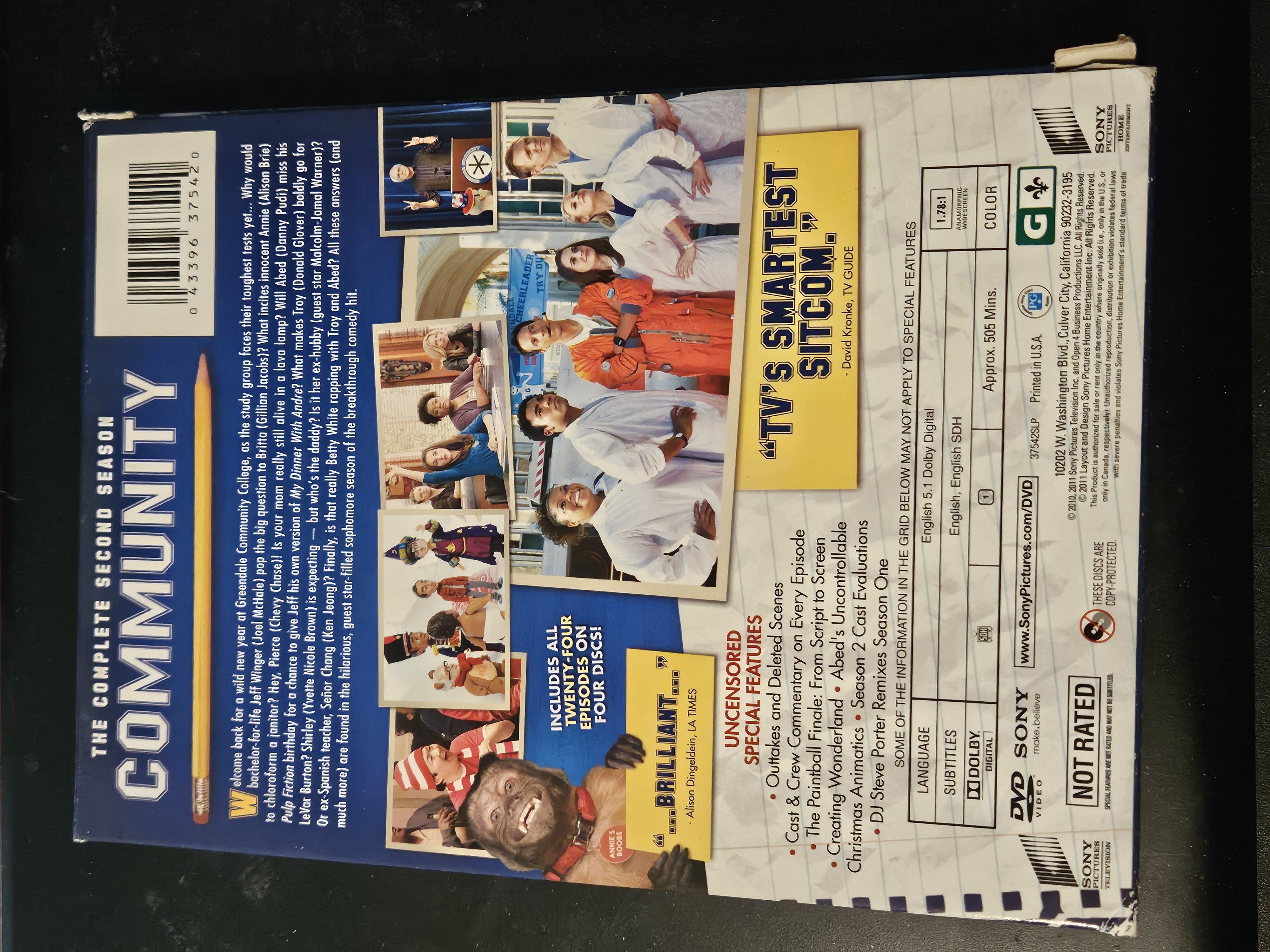 COMMUNITY COMPLETE SECOND SEASON 4 DISC DVD photo 2